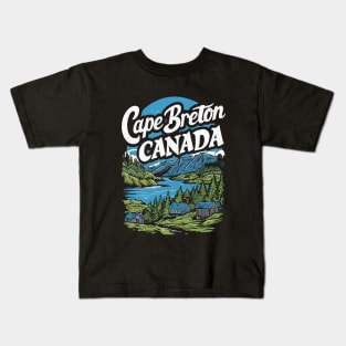 Cape Breton, Canadian Island. Retro Kids T-Shirt